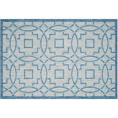 Safavieh Courtyard Metropolitan Geometric Indoor Outdoor Rug