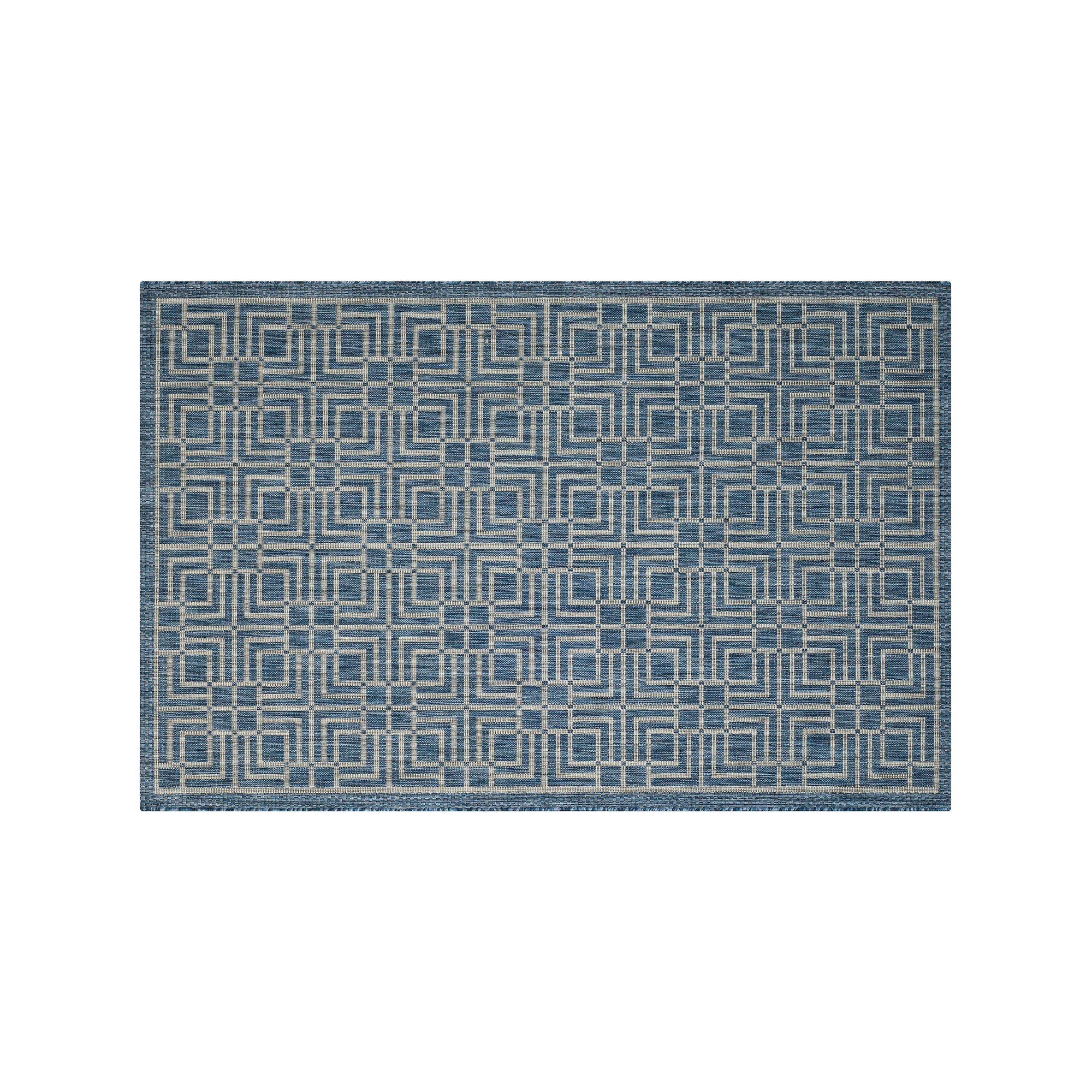 Safavieh Courtyard Labyrinth Lattice Indoor Outdoor Rug, Navy Gray