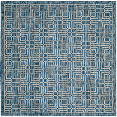 Safavieh Courtyard Labyrinth Lattice Indoor Outdoor Rug