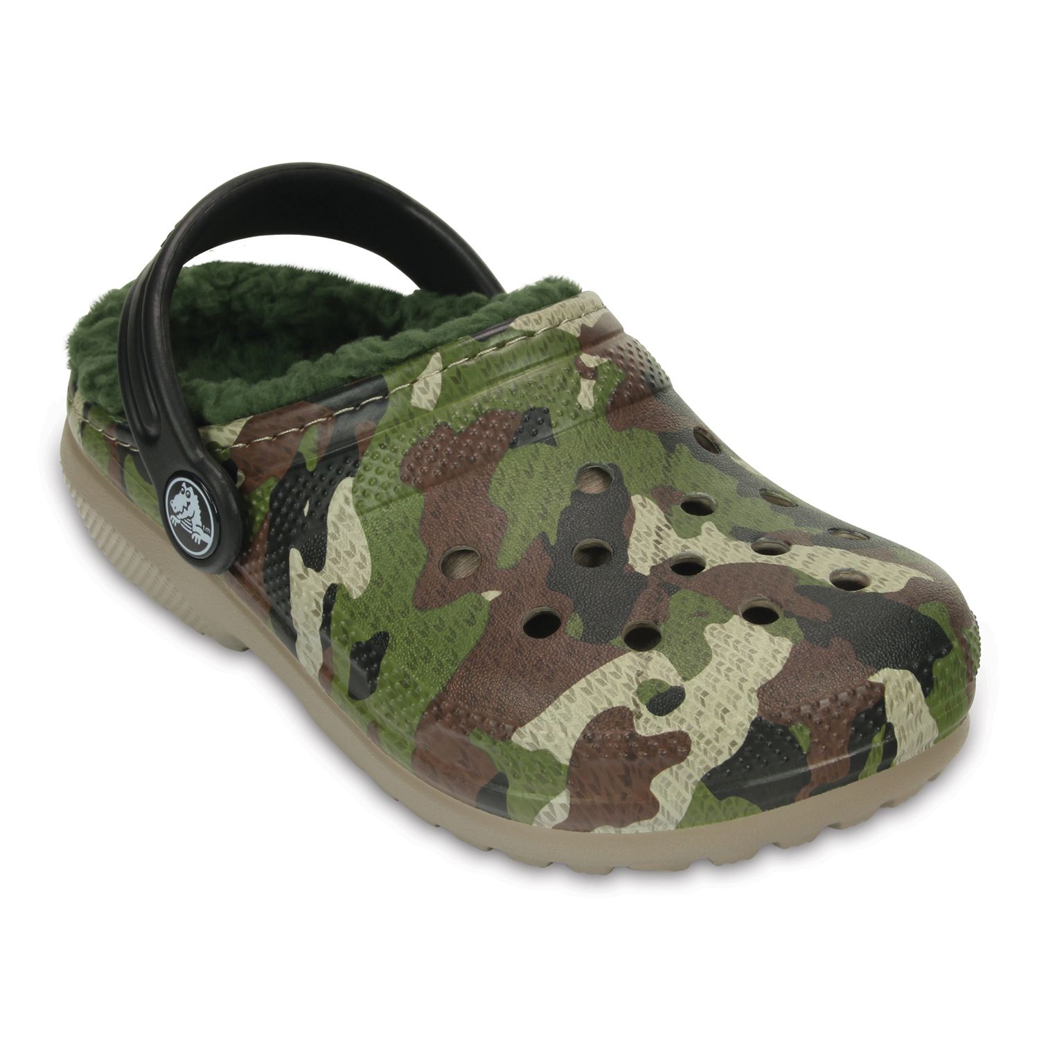 fuzzy crocs camo