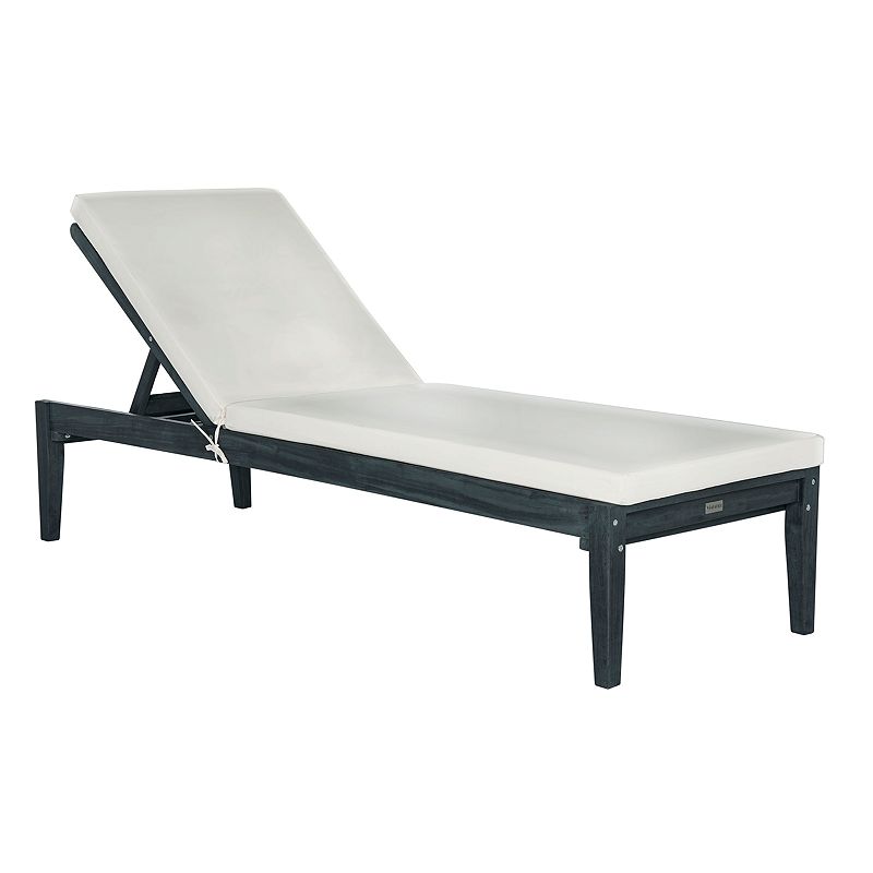 Safavieh Arcata Indoor / Outdoor Chaise Lounge Chair, Dark Grey