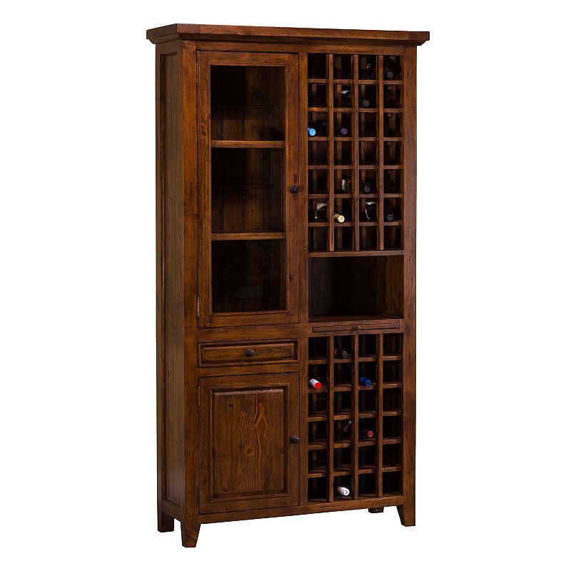 Hillsdale Furniture Tuscan Retreat Tall Wine Storage Cabinet, Brown