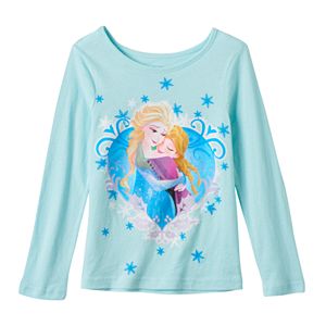 Disney's Frozen Elsa & Anna Girls 4-6x Glitter Tee