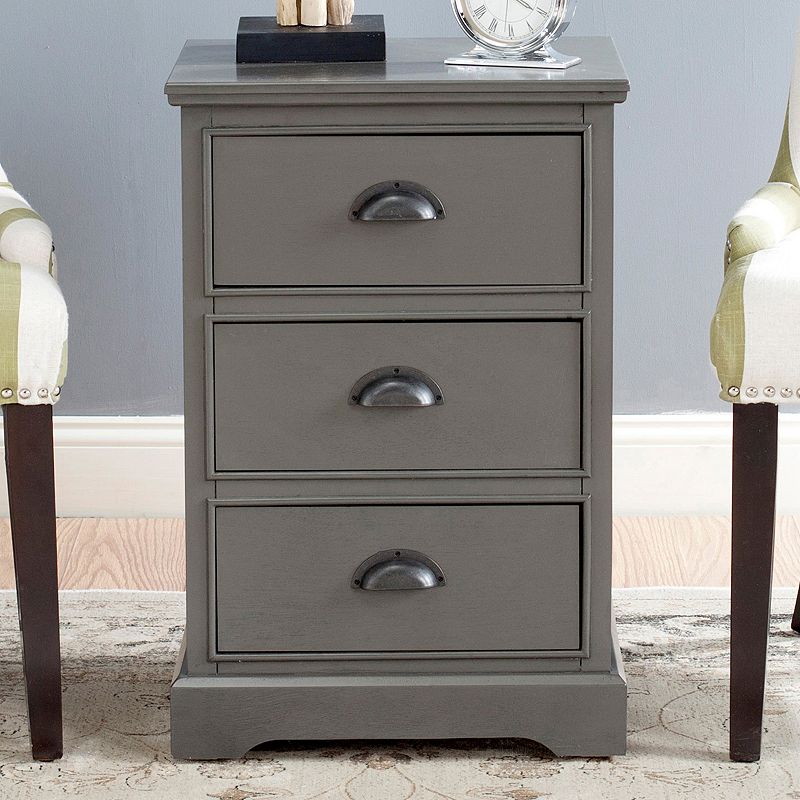 Safavieh Griffin 3-Drawer End Table, Grey