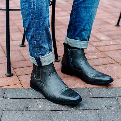 VANCE Alex Men's Cap-Toe Dress Boots