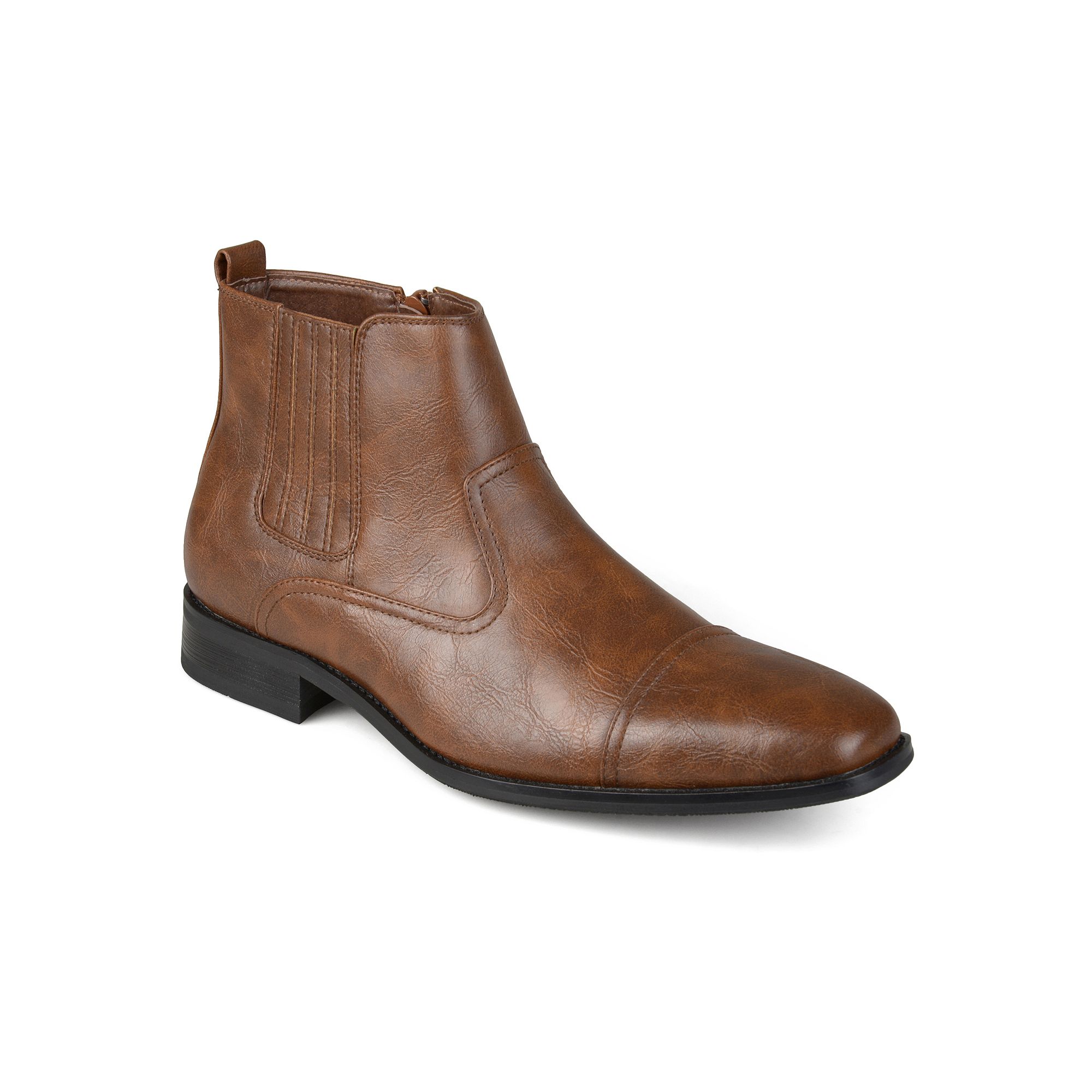VANCE Alex Mens Cap-Toe Dress Boots, Size: 13, Dark Brown