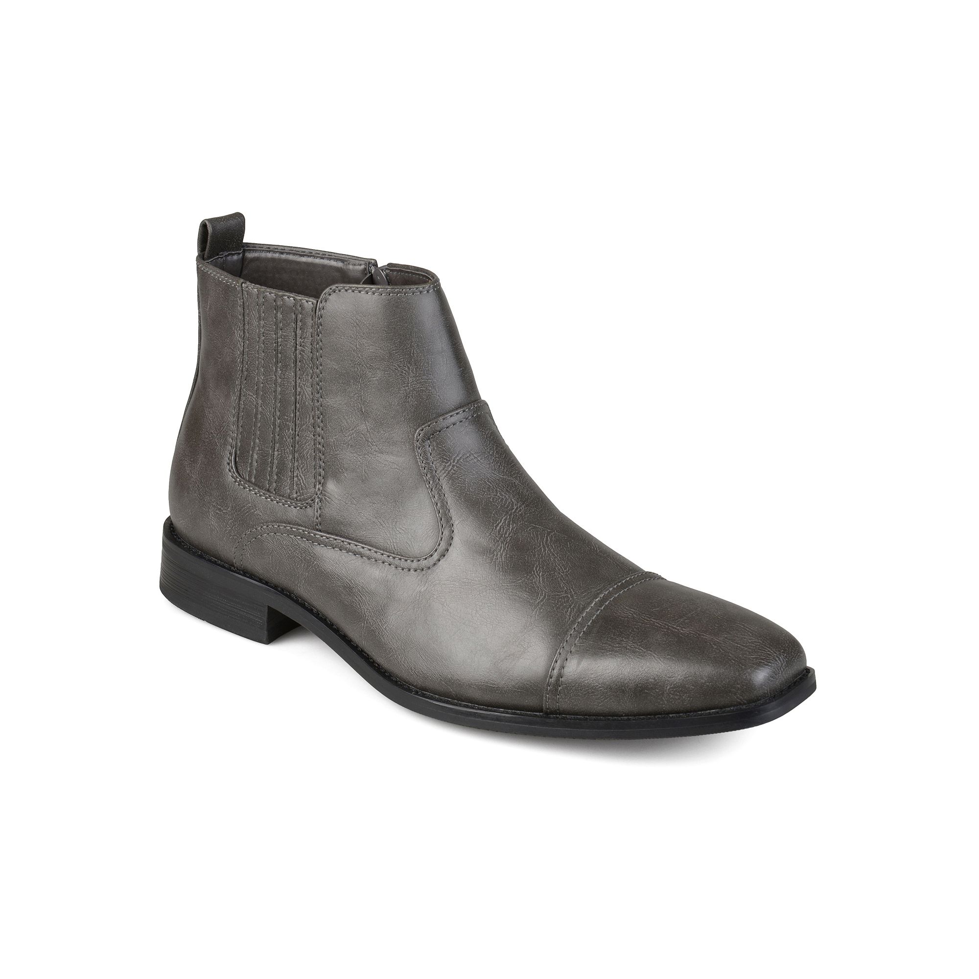 VANCE Alex Mens Cap-Toe Dress Boots, Size: 7, Gray