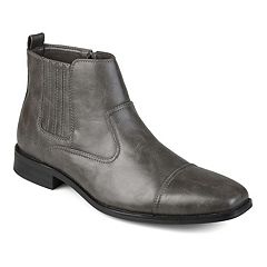 Mens grey dress boots best sale