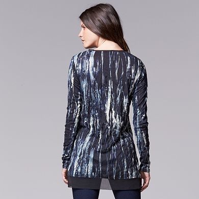 Women's Simply Vera Vera Wang Crinkle Printed Tee