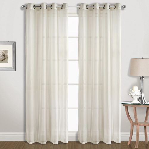 United Curtain Co. 2pack ExtraWide Sheer Window Curtains