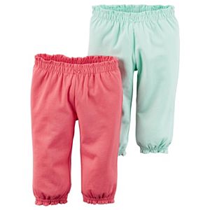 Baby Girl Carter's 2-pk. Solid Cinched Pants