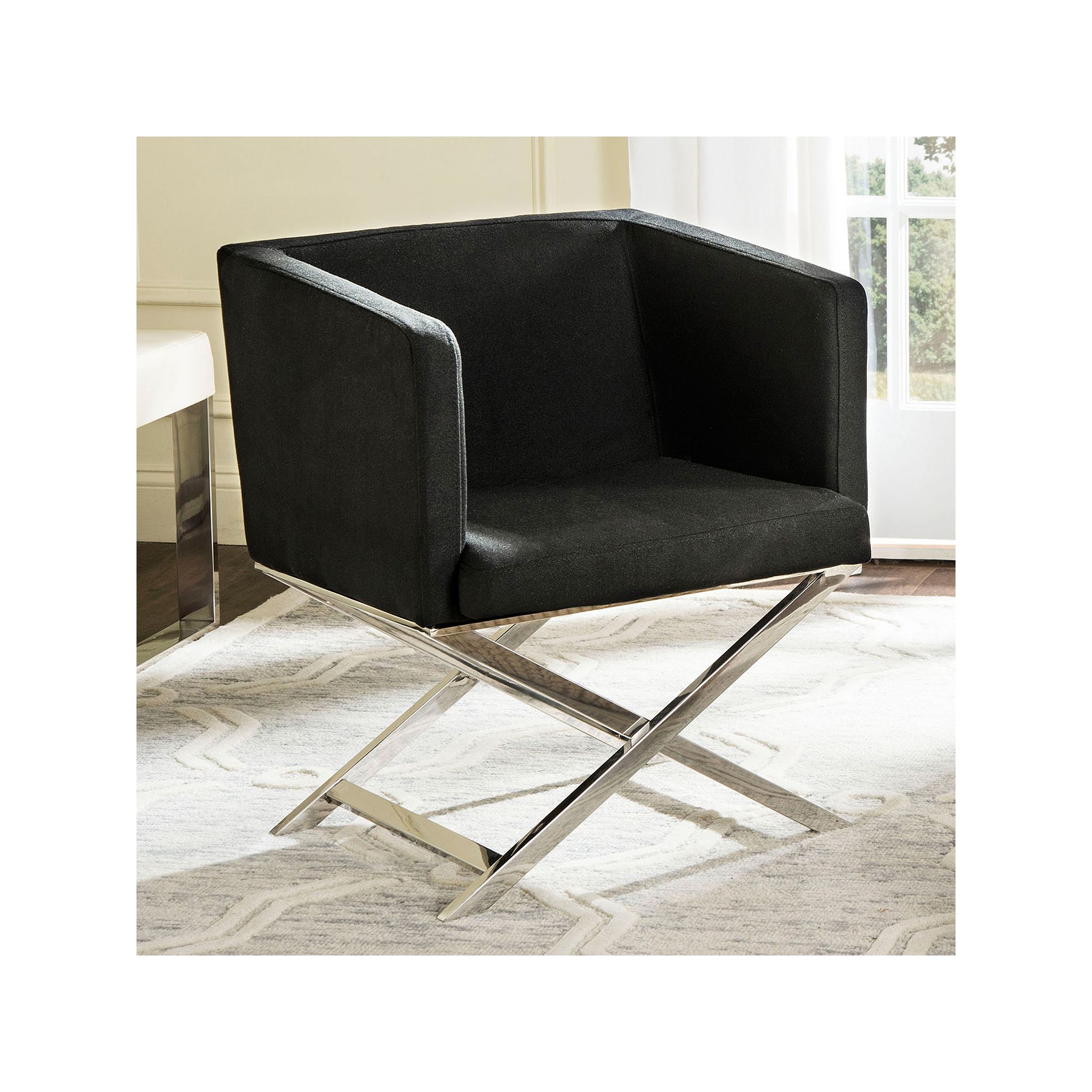Safavieh Celine Accent Chair, Black Grey