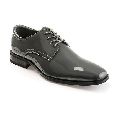 gunmetal grey dress shoes Medallion Toe Oxford- Gray Dress Shoes for Men by Lethato STANDARD / US 8.5-9 / UK 8 / Gray