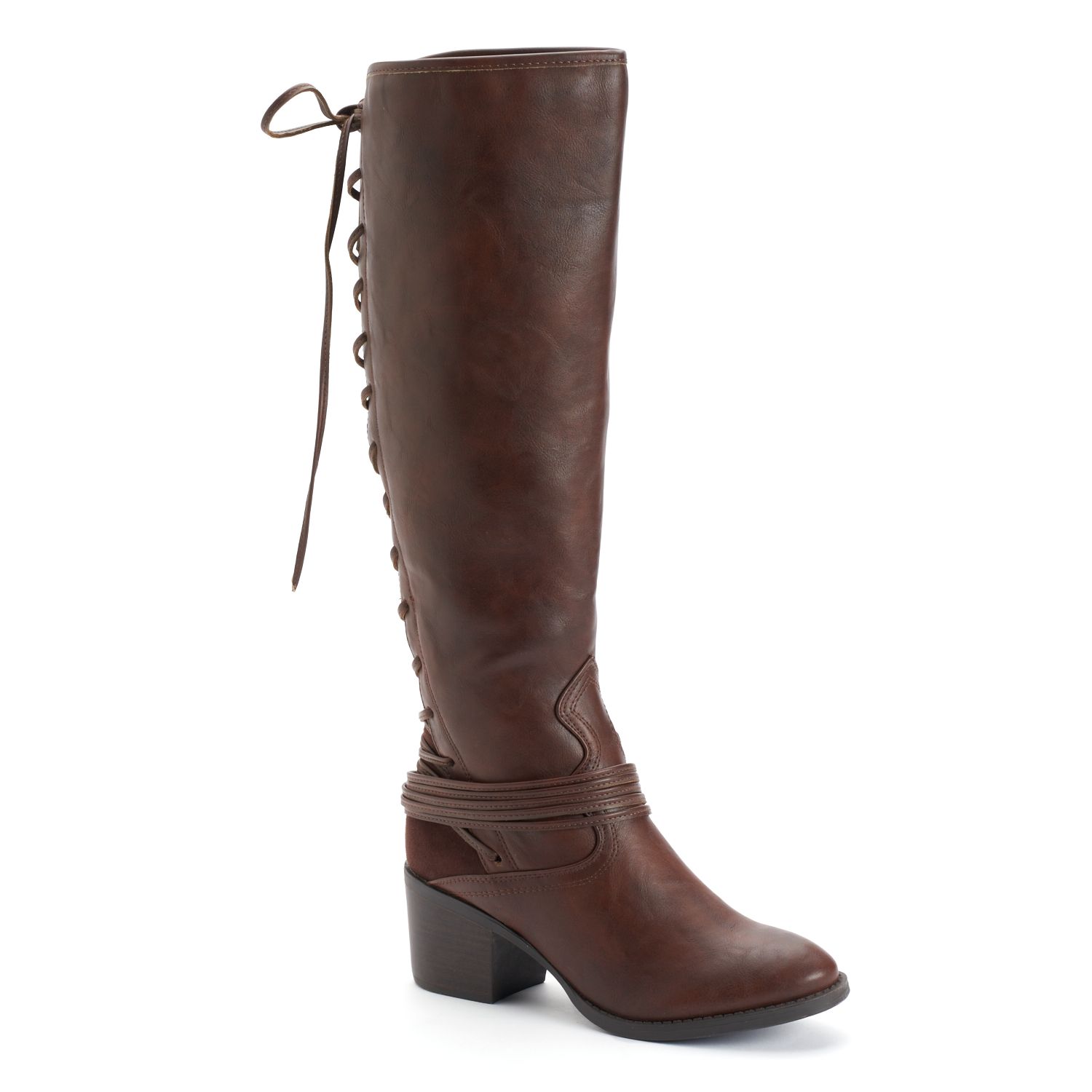 lace back riding boots