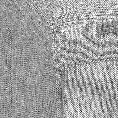 Simplify Linen Look Single Folding Ottoman