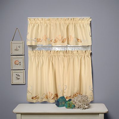 Seabreeze 2 pk. Tiered Curtains