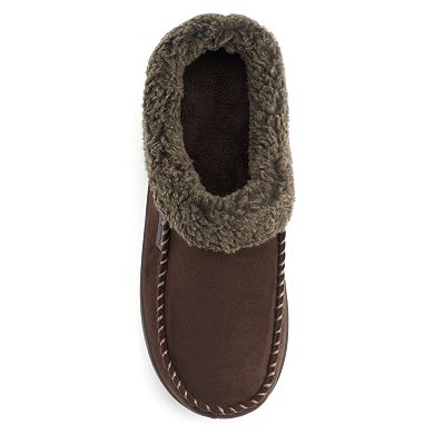 dearfoams microsuede berber lined clog