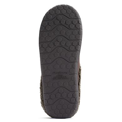 dearfoams microsuede berber lined clog