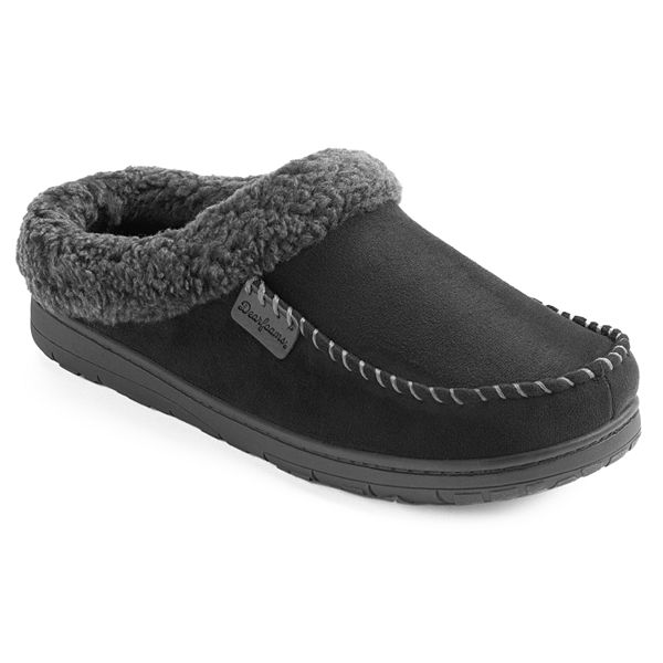 dearfoams microsuede berber lined clog
