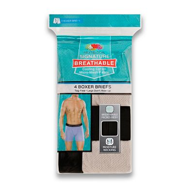 Men's Fruit of the Loom Signature Stretch-Mesh Boxer Brief (4-pack)