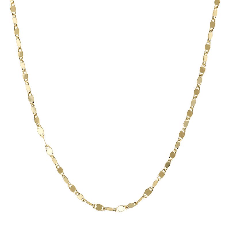 Everlasting Gold 14k Gold Valentino Chain Necklace, Womens, Size: 18