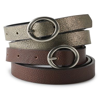 Women's Sonoma Goods For Life® 2-for-1 Reversible Belt Set