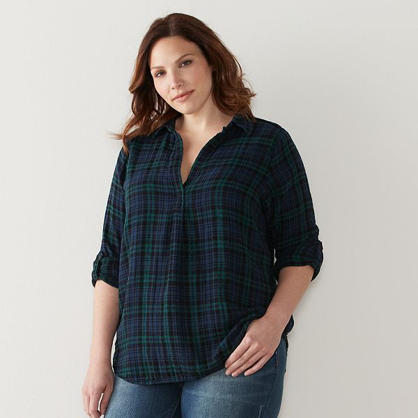 Plus Size Sonoma Goods For Life® Woven Popover Tunic