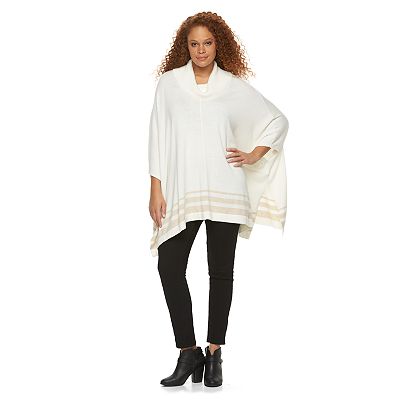 Plus Size Croft Barrow Cowlneck Poncho Sweater