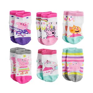 Toddler Girl Peppa Pig 6-pk. Low-Cut Socks