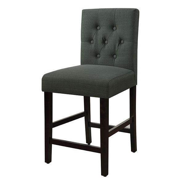 Dwell Home Furnishings Bella Tufted, Black Tufted Counter Stools