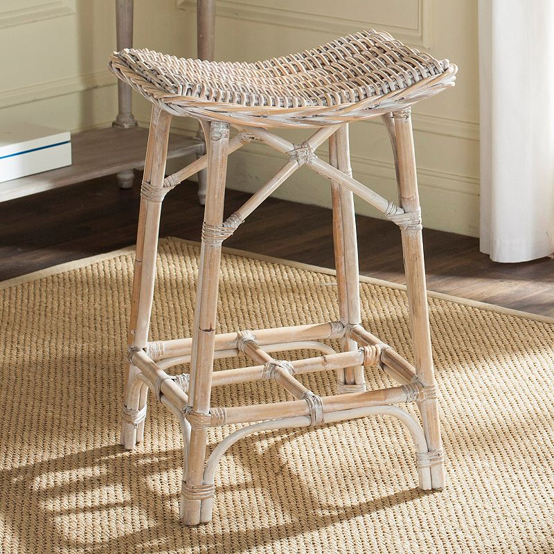 Safavieh Rayna 27.5 in. Wicker Counter Stool