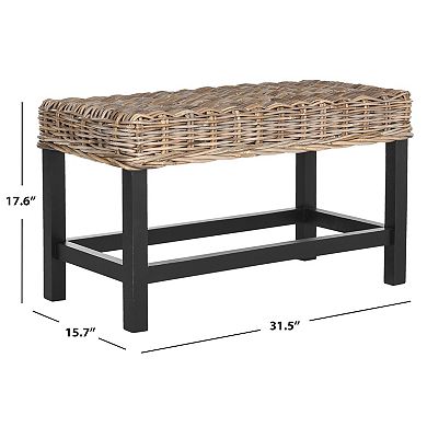 Safavieh Omari Wicker Bench