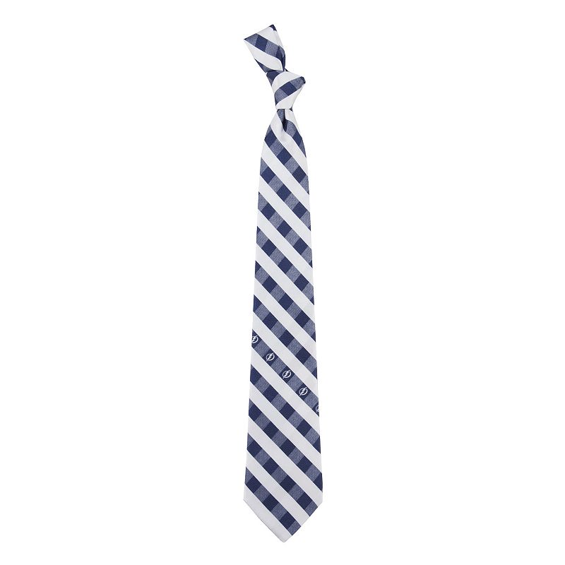 Adult NHL Check Woven Tie, Blue