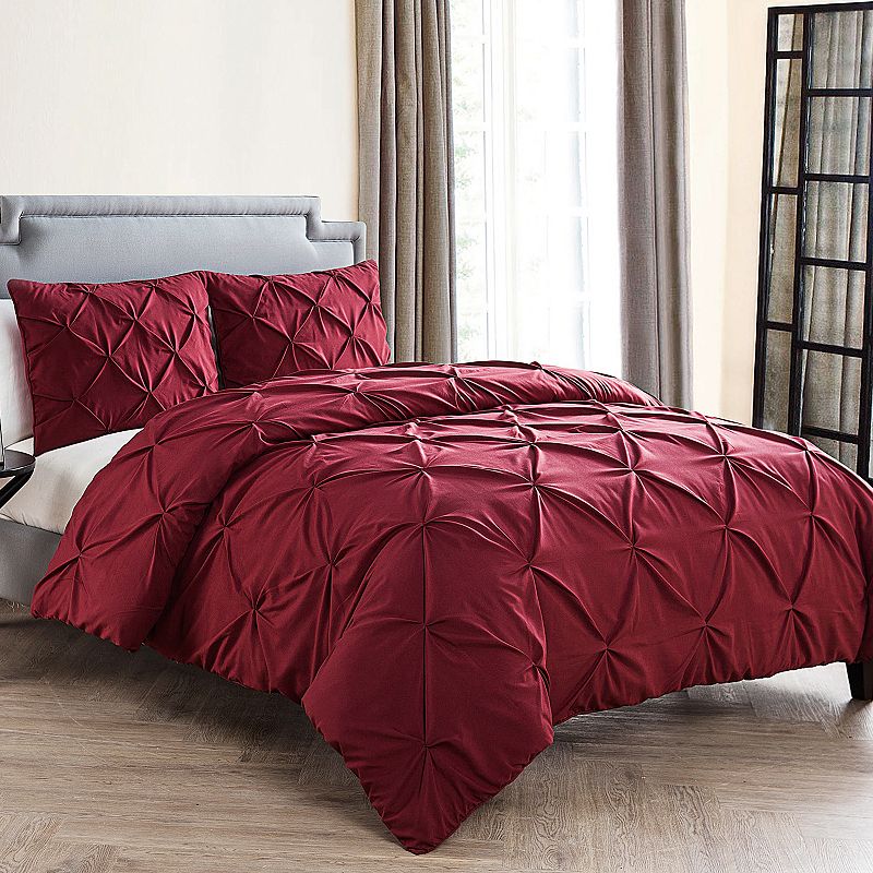 VCNY Home Carmen Duvet Cover and Sham Set, Red, King