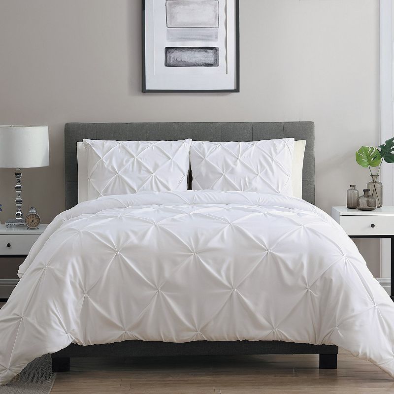 VCNY Home Carmen Duvet Cover and Sham Set, White, Full/Queen