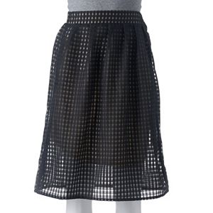 Women's Double Click Gingham Midi Skirt