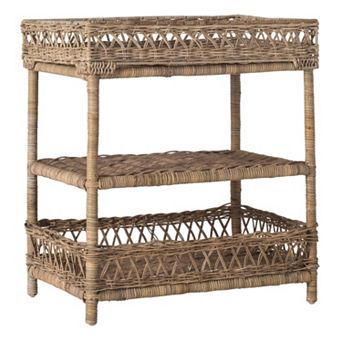 Safavieh Ajani 3 tier Wicker End Table