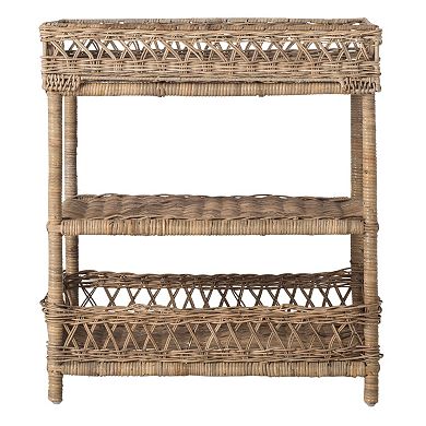 Safavieh Ajani 3-Tier Wicker End Table