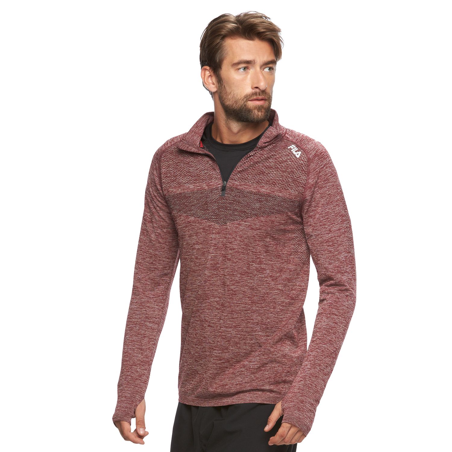 quarter zip running pullover