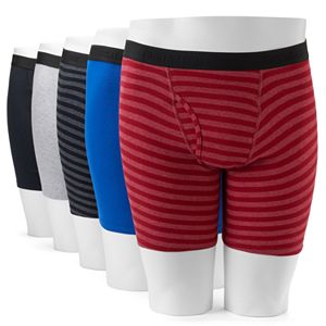 Men's Fruit of the Loom 5-Pack Striped Boxer Briefs