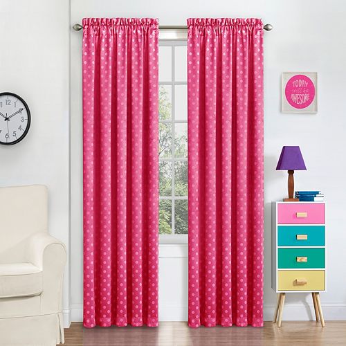 eclipse Polka-Dot Thermaweave Blackout Window Curtain