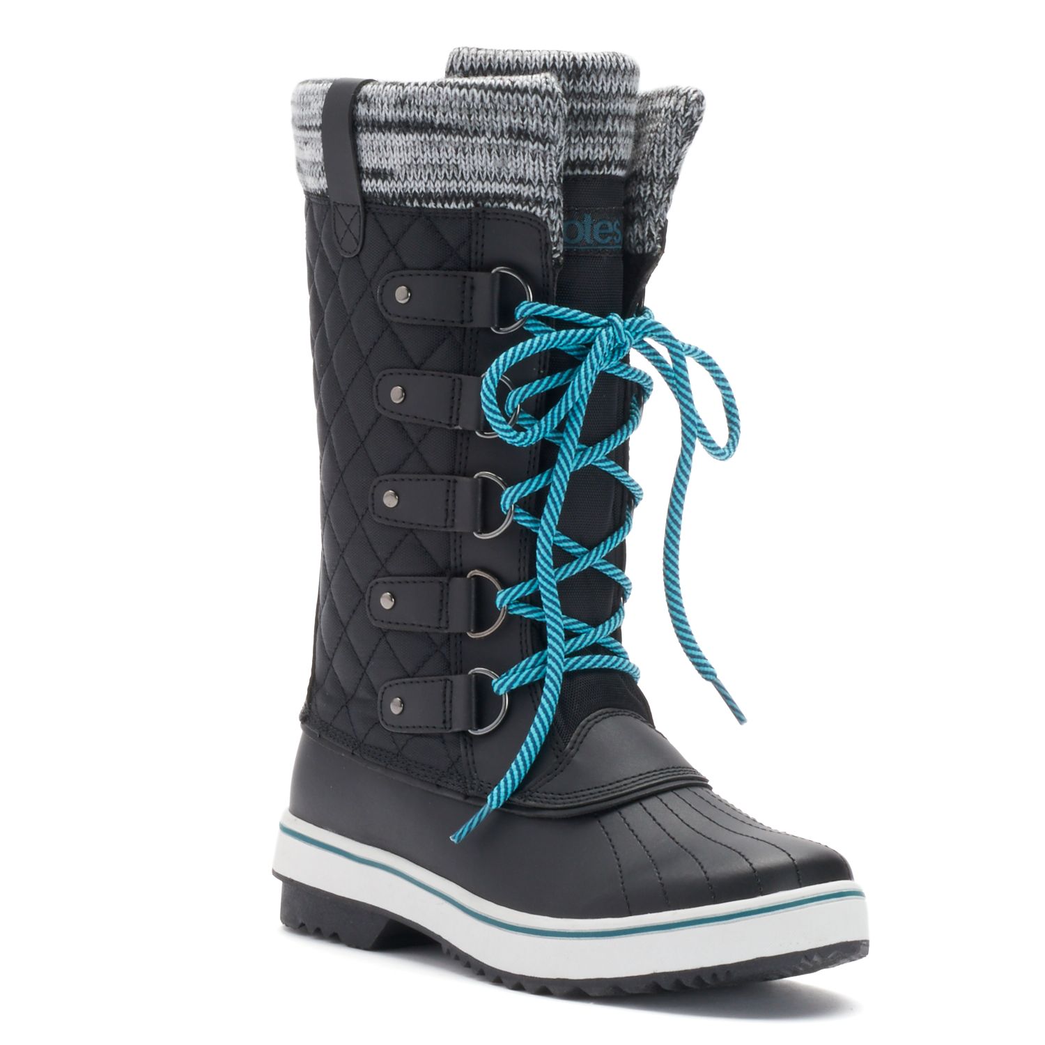 turquoise duck boots