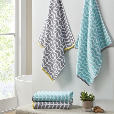 Intelligent Design Elle 6-piece Chevron Jacquard Towel Set