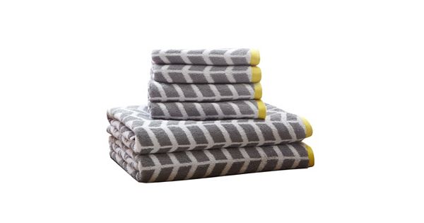 Intelligent Design 6-piece Chevron Jacquard Towel Set