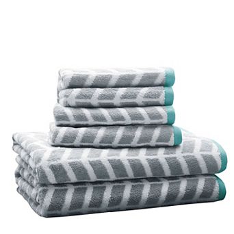 Intelligent Design Elle 6 pc Chevron Jacquard Bath Towel Set