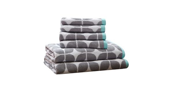 Intelligent Design 6-piece Geo Jacquard Towel Set