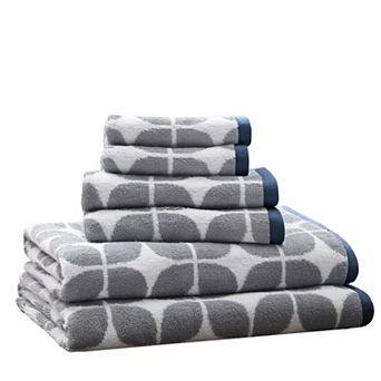 Intelligent Design 6 pc Elena Cotton Jacquard Bath Towel Set