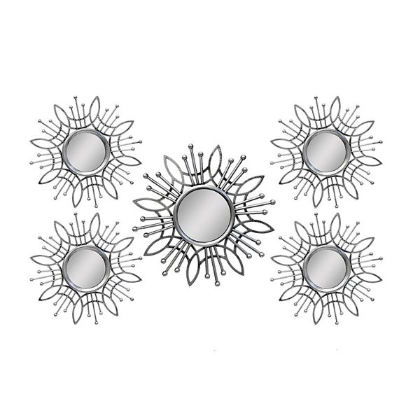 Stratton Home Decor Burst Wall Mirror 5piece Set