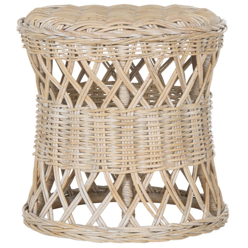 Safavieh Desta Wicker Round End Table, Natural