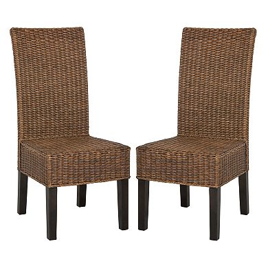 Safavieh Arjun Wicker Dining Chair 2-piece Set